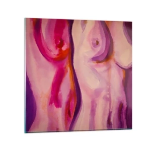 Tablou pe sticlă - Oda feminității - 30x30 cm