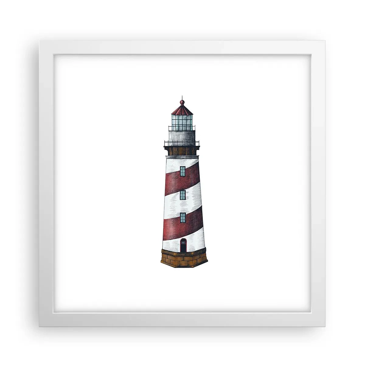 Poster în ramă albă - Întotdeauna de veghe - 30x30 cm