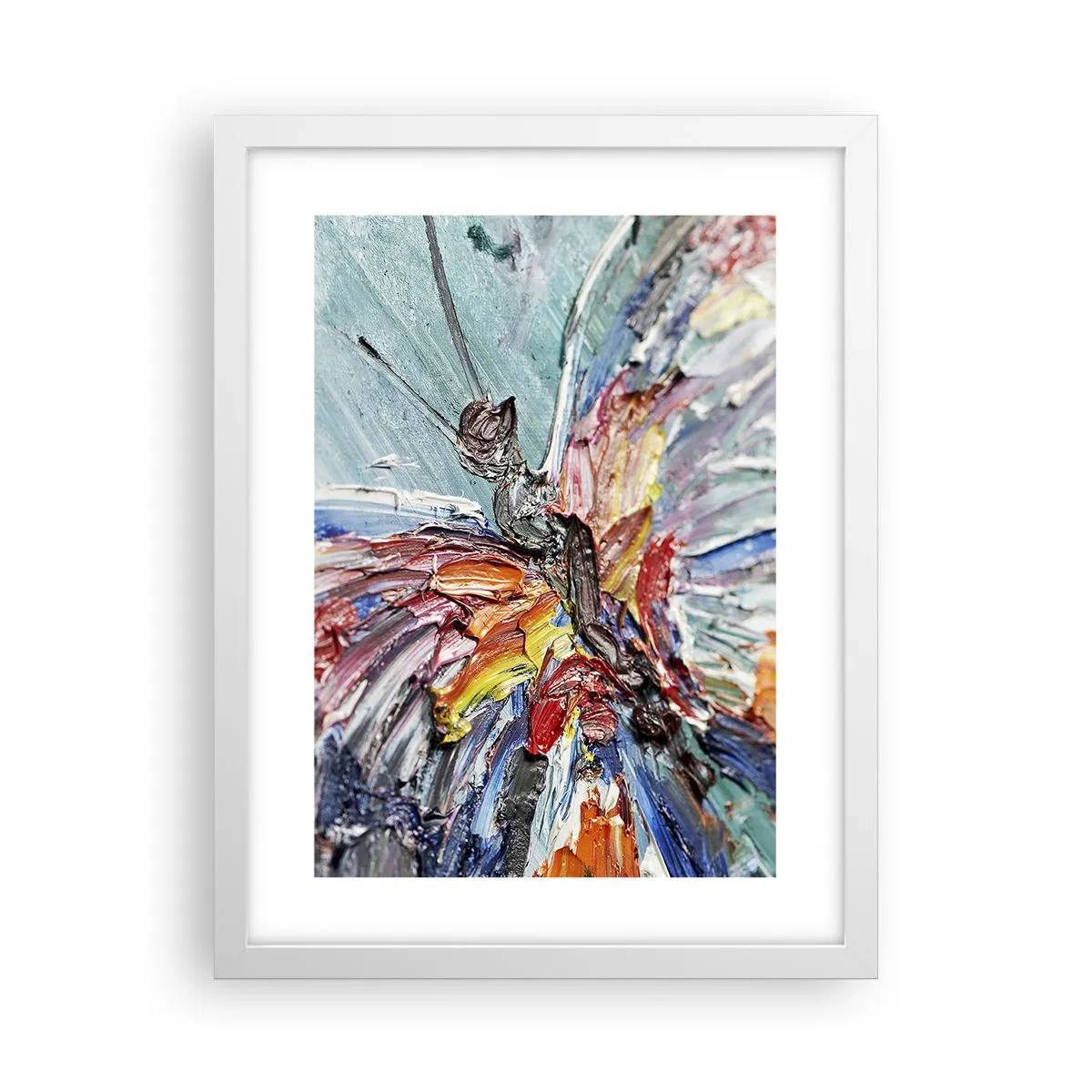 Poster în ramă albă - Pictat de natura - 30x40 cm