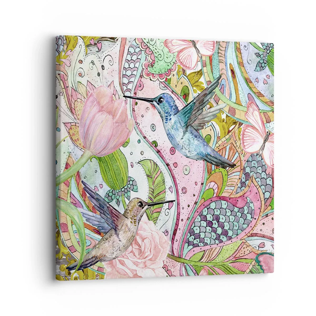 Tablou pe pânză - Încurcat în viță de vie - 30x30 cm