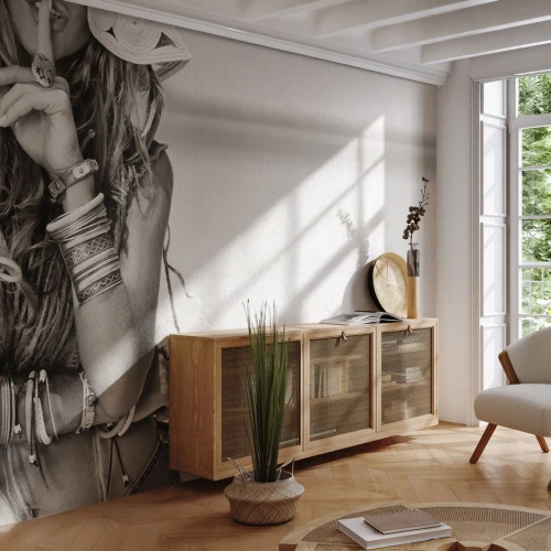 Tapet Premium Sand - Ca o fată - Femeie, Boho, Epocă - 500x350 cm