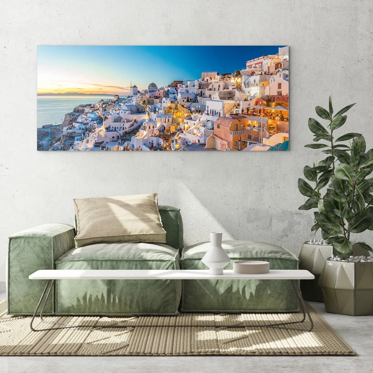 Tablou pe sticlă - Esența grecității - 120x50 cm