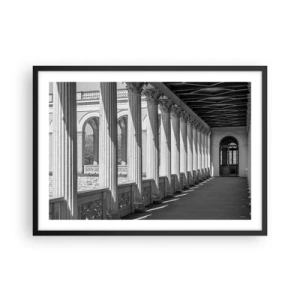 Poster în ramă neagră - Arcadă însorită - 70x50 cm