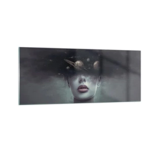 Tablou pe sticlă - Și planetele o iau razna... - 100x40 cm