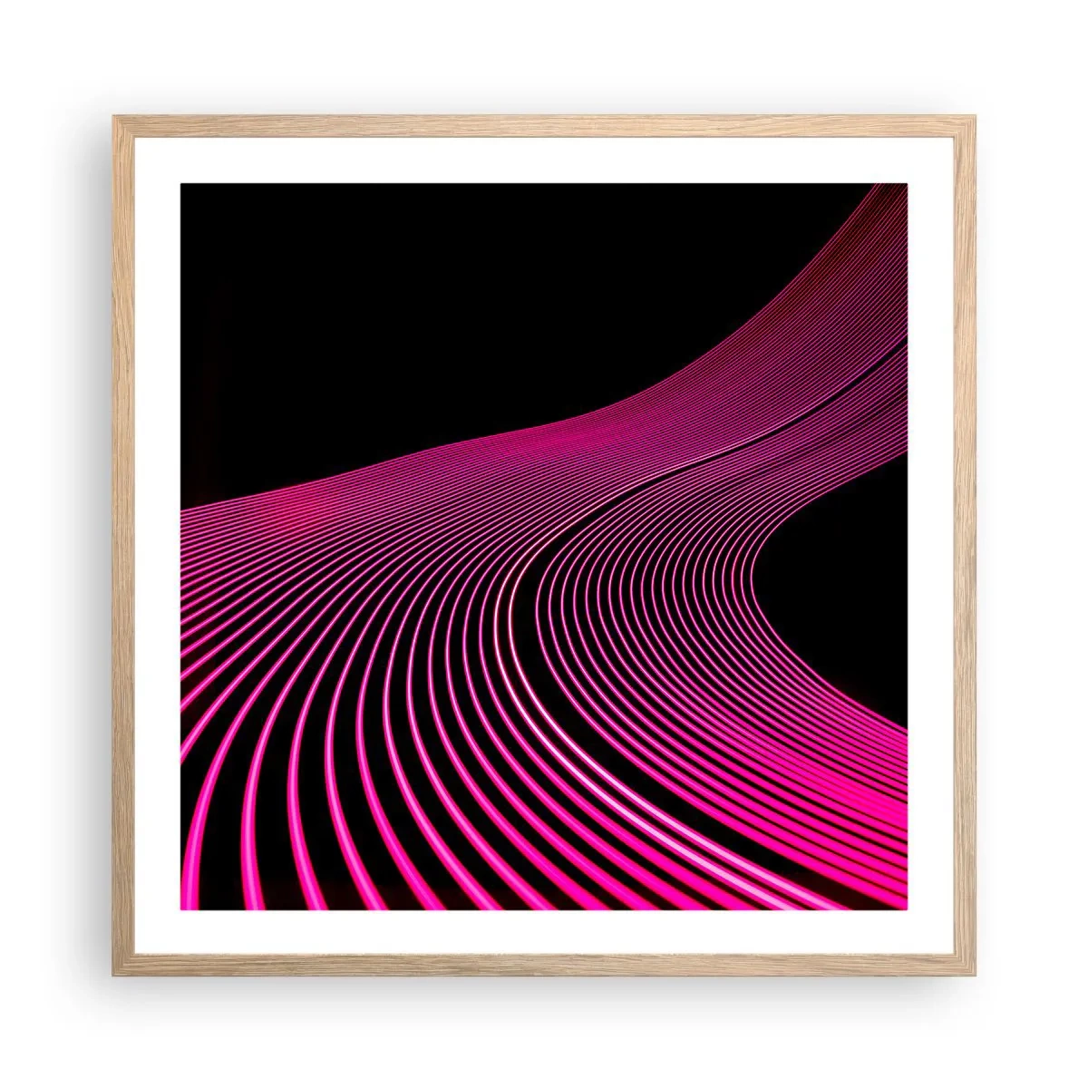 Poster în ramă de stejar deschis - Bulevardul de lumină - 60x60 cm