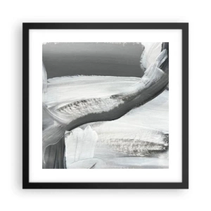 Poster în ramă neagră - Cu o mișcare decisivă - 40x40 cm