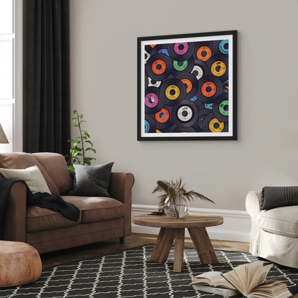 Poster în ramă neagră - Culorile clasicilor - 60x60 cm