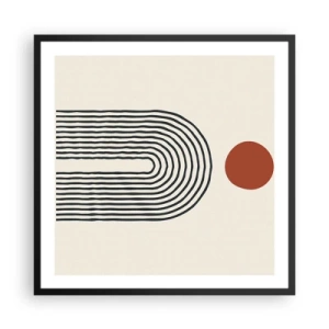 Poster în ramă neagră - Magnetismul formelor și al culorilor - 60x60 cm