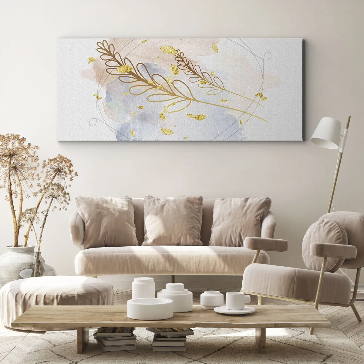 Tablou pe pânză - Suflul de aur - 100x40 cm
