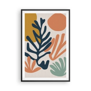 Poster în ramă neagră - Mări de corali - 61x91 cm