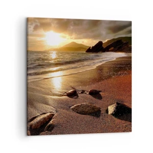 Tablou pe pânză - Urmează soarele spre dealuri - 50x50 cm