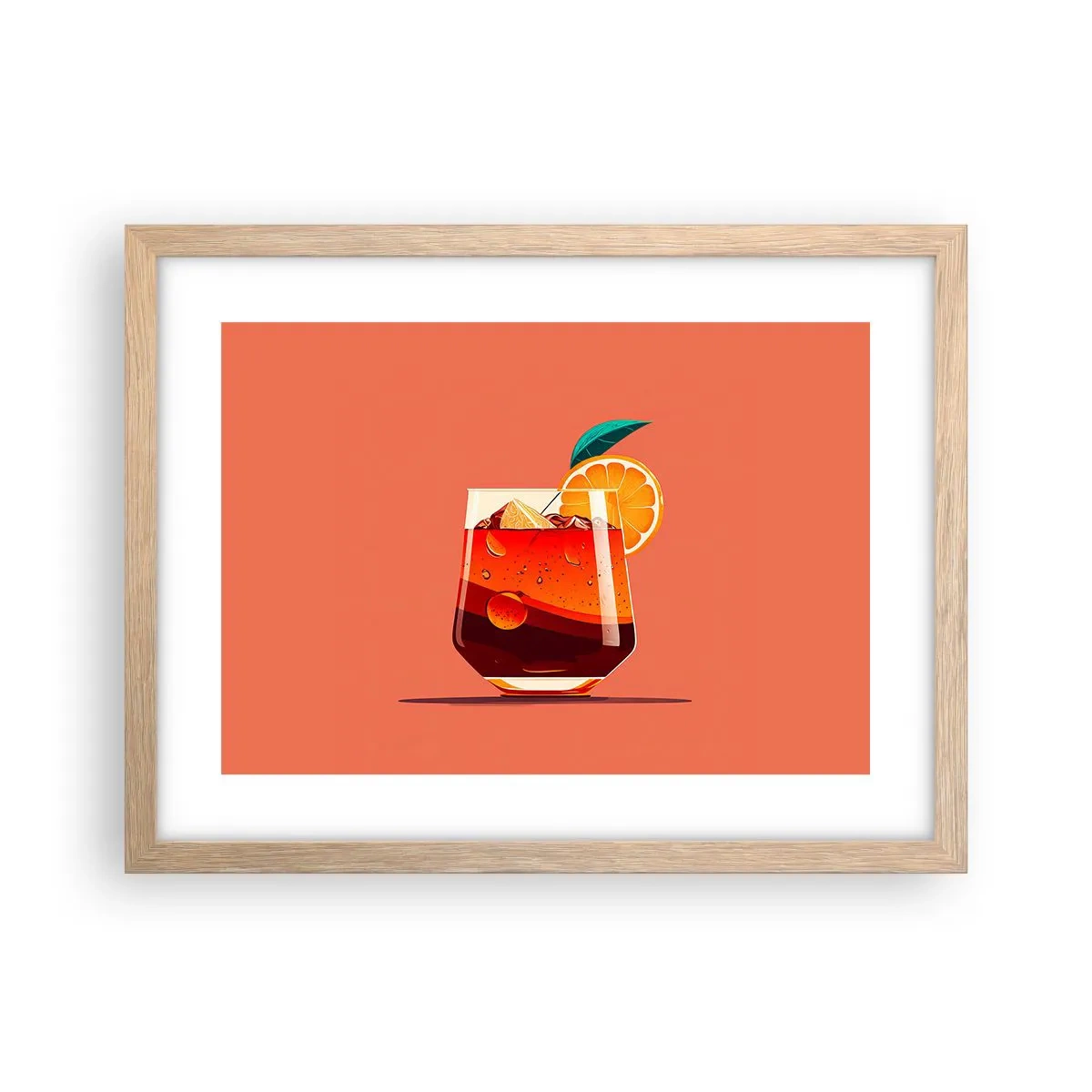 Poster în ramă de stejar deschis - Răcoare de vară - 40x30 cm