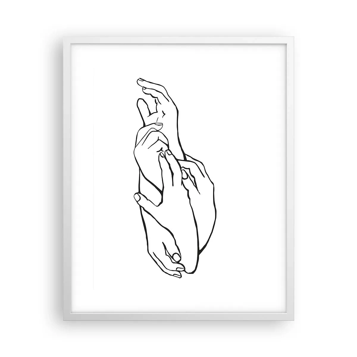 Poster în ramă albă - Atingere bună - 40x50 cm