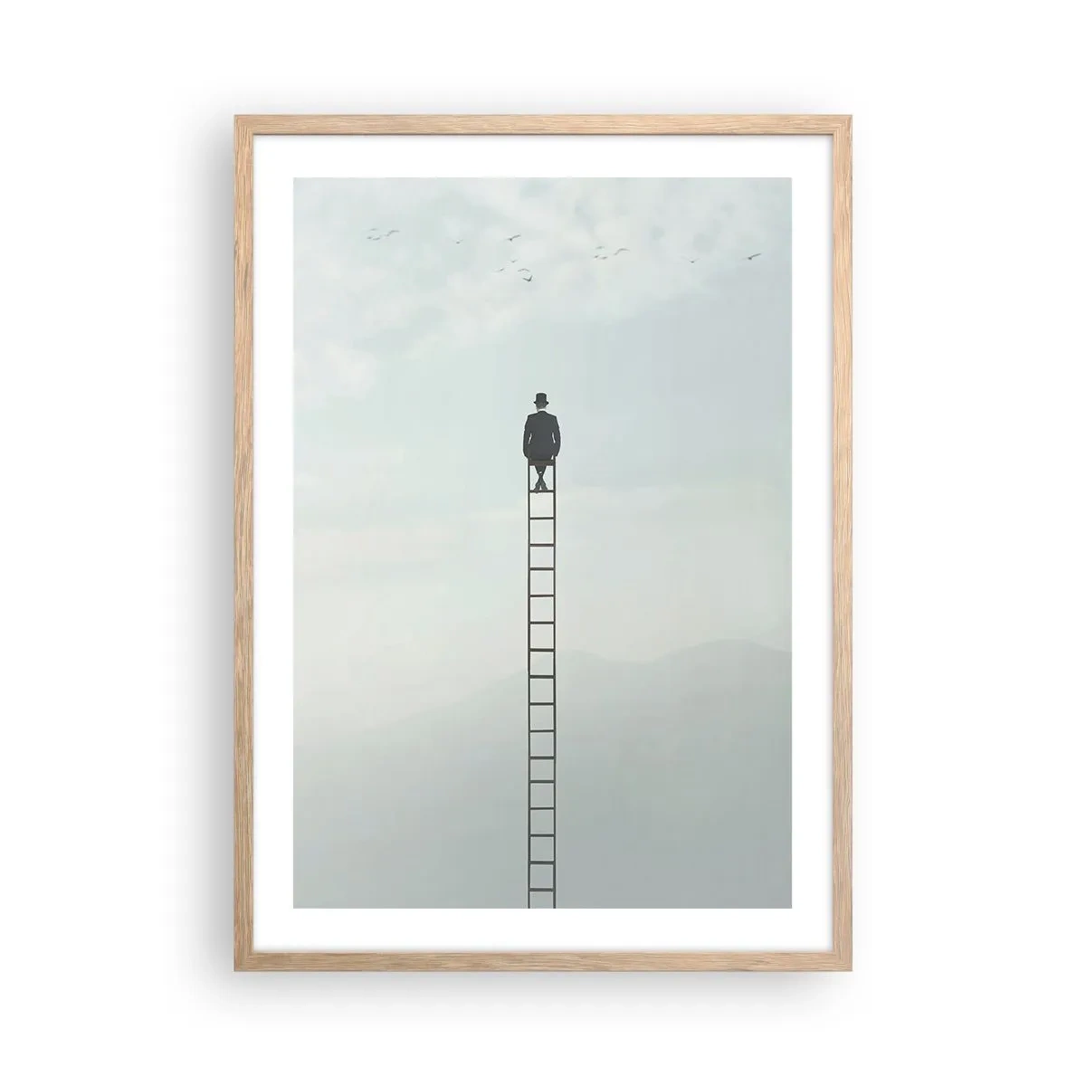 Poster în ramă de stejar deschis - Fii deasupra - 50x70 cm