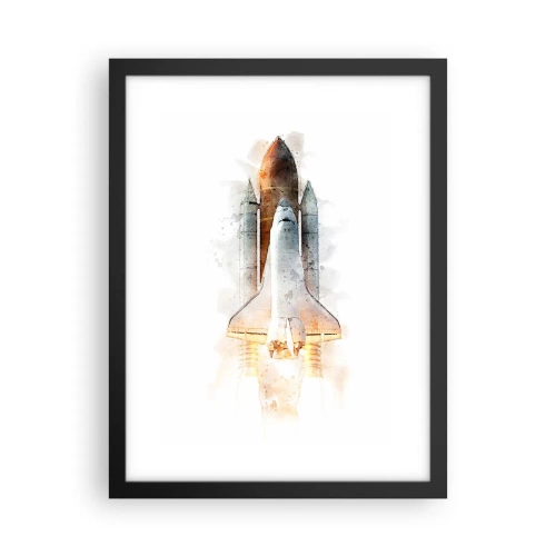 Poster în ramă neagră - Exploratorii la start - 30x40 cm