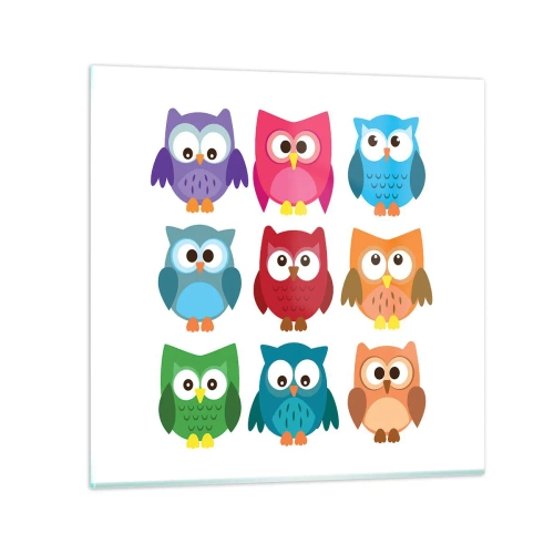 Tablou pe sticlă - Diferențele pot fi amuzante - 30x30 cm