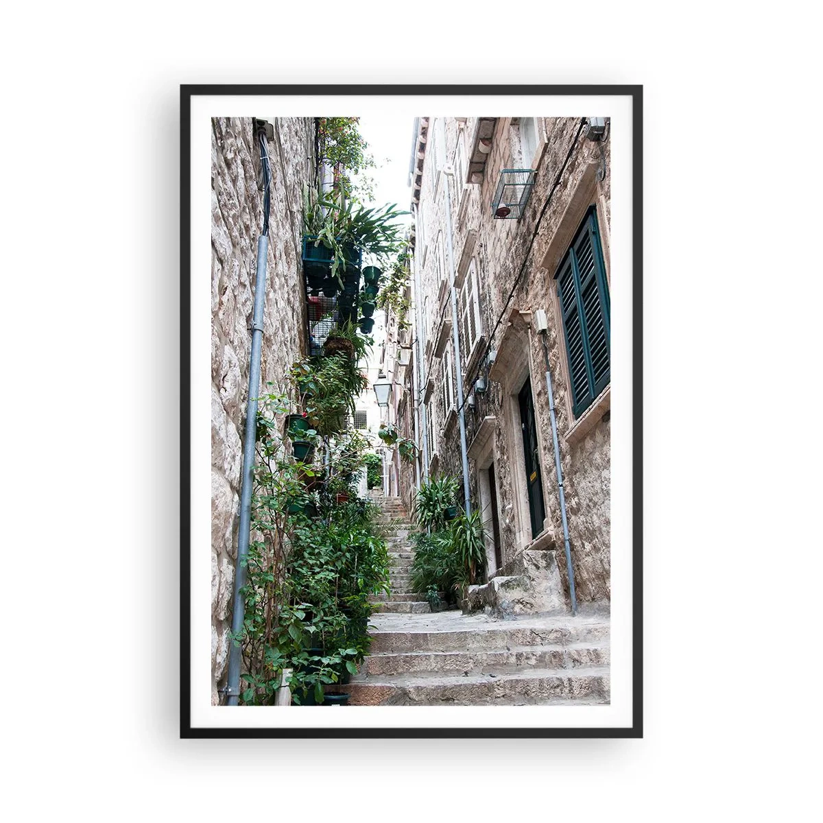 Poster în ramă neagră - Farmecul orașului vechi - 70x100 cm