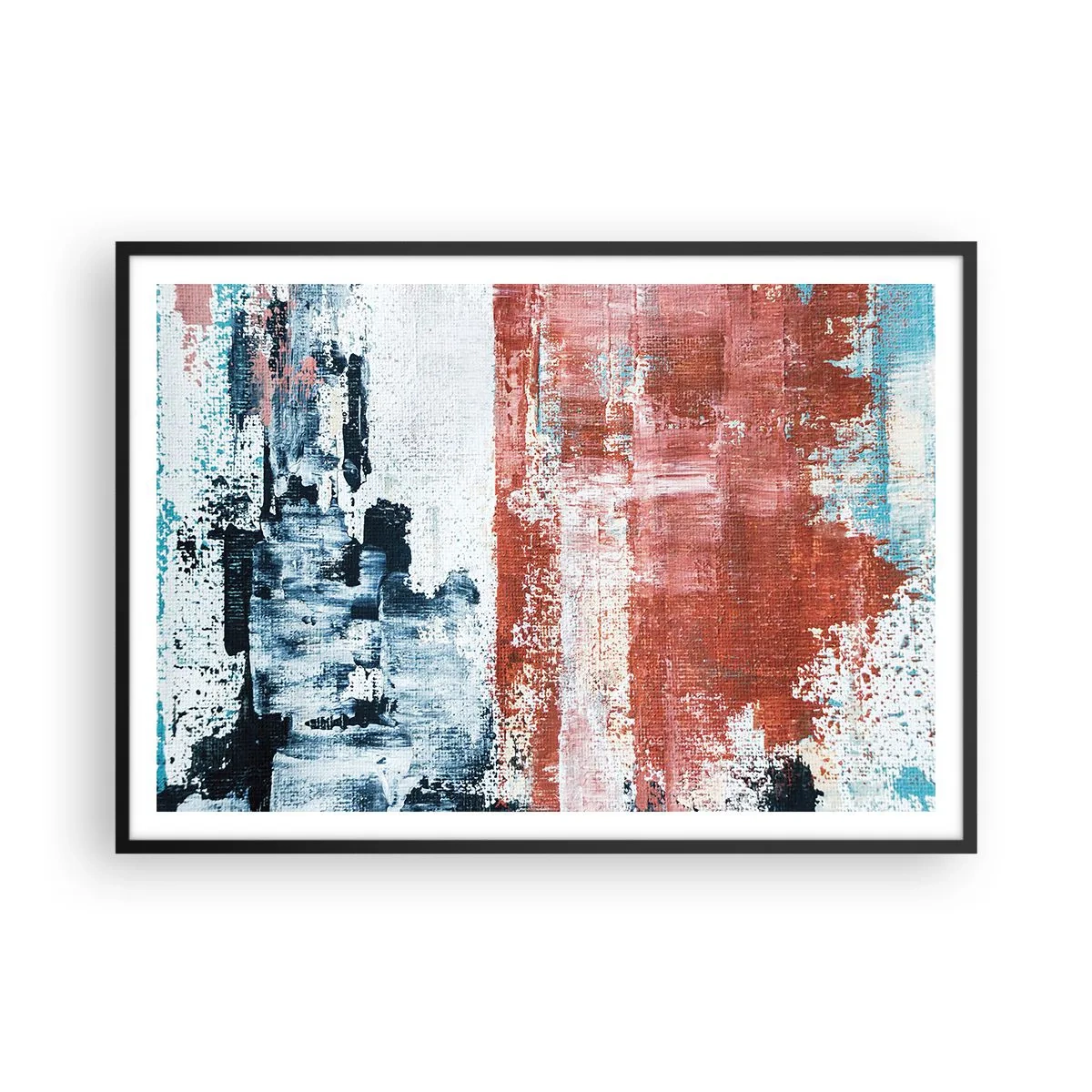 Poster în ramă neagră - Jumi-juma abstract - 100x70 cm