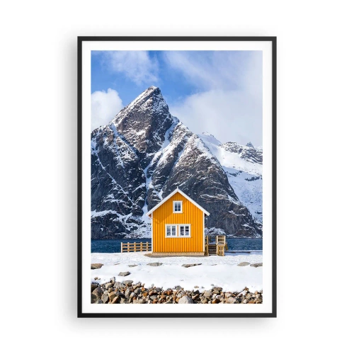 Poster în ramă neagră - Vacanță scandinavă - 70x100 cm