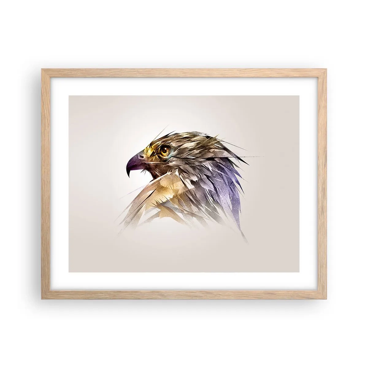 Poster în ramă de stejar deschis - Portretul unui războinic - 50x40 cm