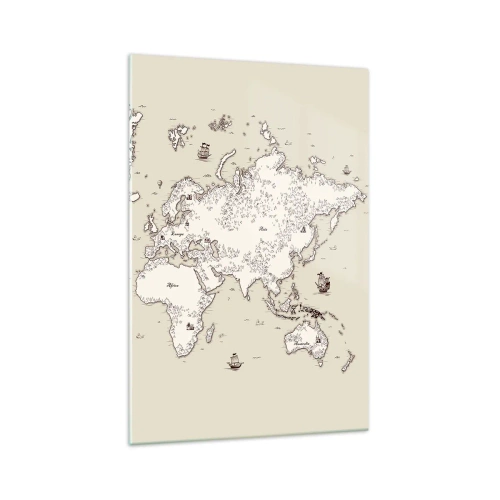 Tablou pe sticlă - O călătorie în jurul lumii - 70x100 cm