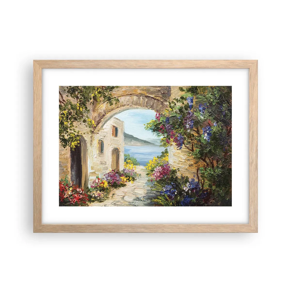 Poster în ramă de stejar deschis - Farmecul peisajului de coastă - 40x30 cm