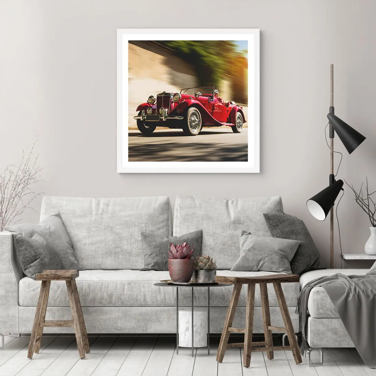 Poster în ramă albă - Mai frumoasă decât Nike din Samothrace - 50x50 cm