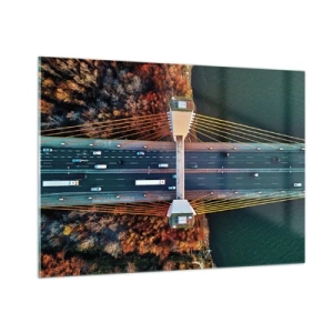Tablou pe sticlă - Din pădure spre apă - 100x70 cm