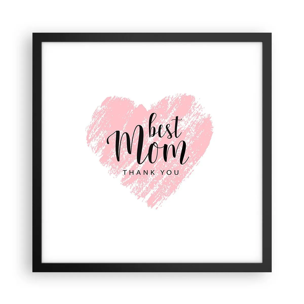 Poster în ramă neagră - Întotdeauna la momentul potrivit - 40x40 cm