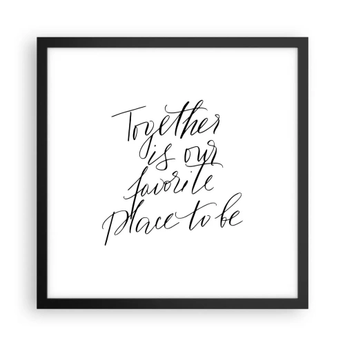 Poster în ramă neagră - O simți și tu? - 40x40 cm