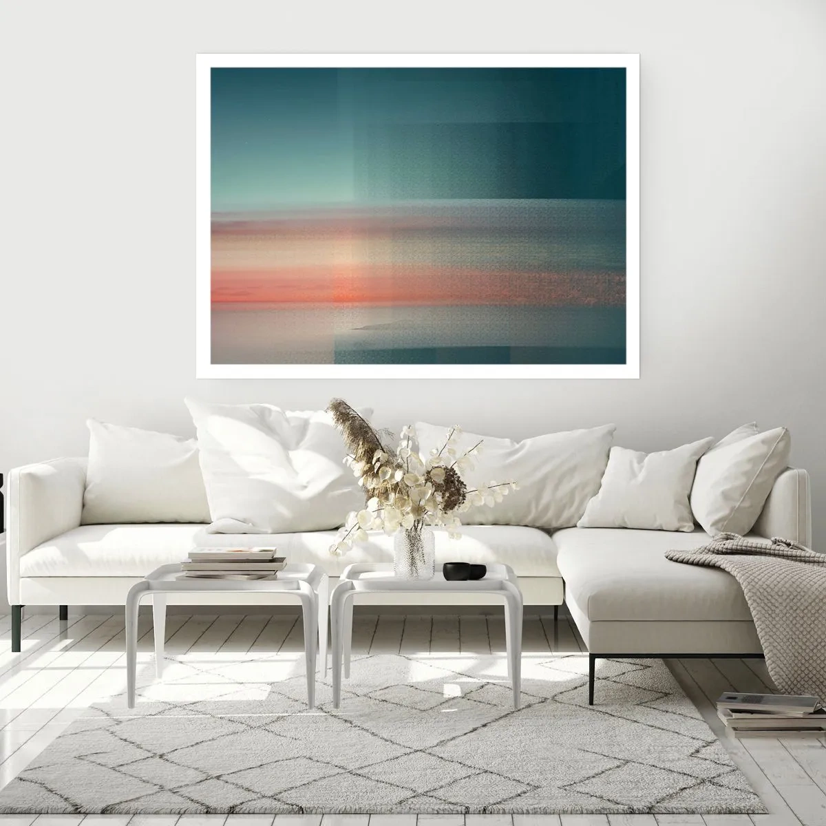 Poster - Abstracție: unde de lumină - 91x61 cm