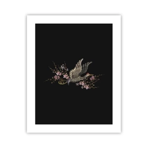 Poster - Pasăre exotică brodată - 40x50 cm