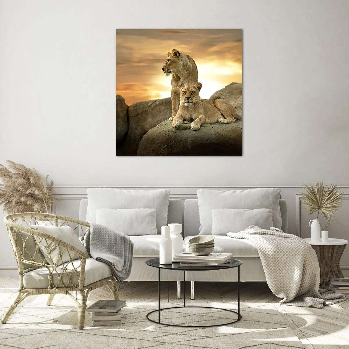 Tablou pe sticlă - Maiestate regală - 70x70 cm