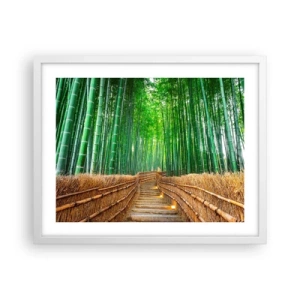 Poster în ramă albă - Esența naturii asiatice - 50x40 cm