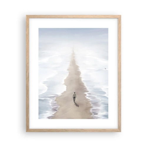 Poster în ramă de stejar deschis - Un viitor luminos - 40x50 cm