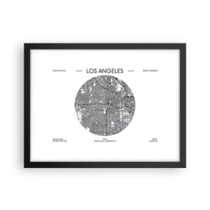 Poster în ramă neagră - Anatomia Los Angeles - 40x30 cm