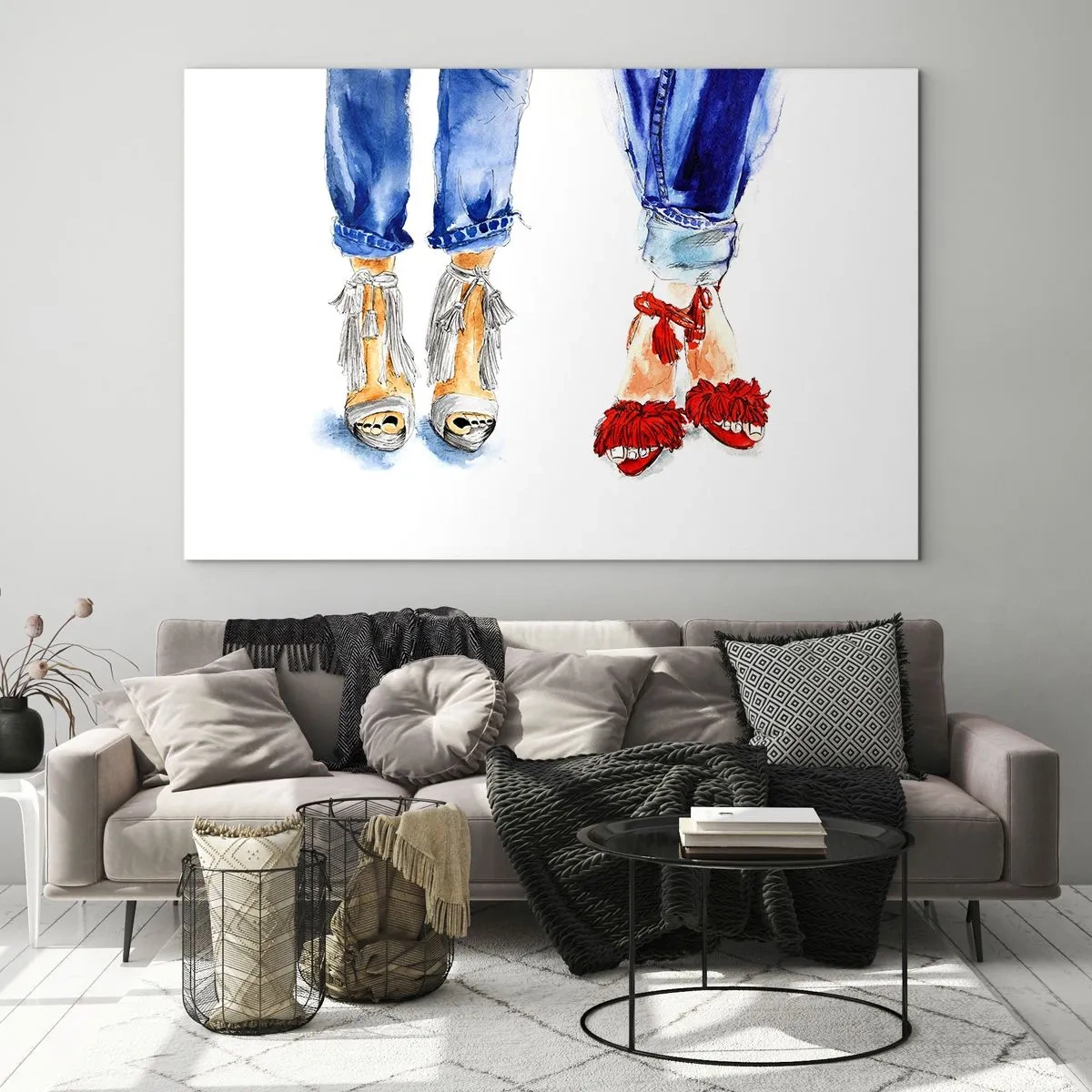 Tablou pe sticlă - De ce nu mergem la o plimbare? - 100x70 cm