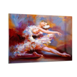 Tablou pe sticlă - Harul lebedei - 120x80 cm