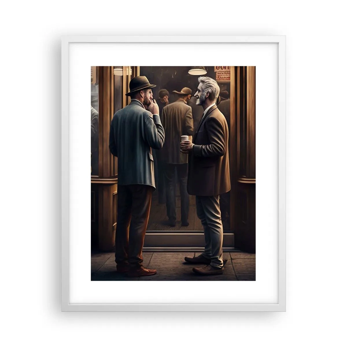 Poster în ramă albă - Cel mai bun moment al zilei - 40x50 cm