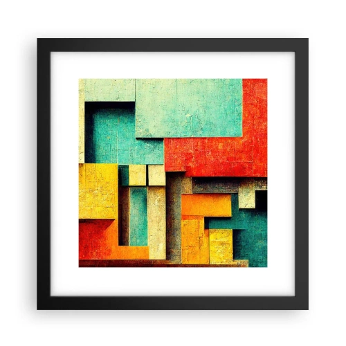 Poster în ramă neagră - Festival de unghiuri drepte - 30x30 cm