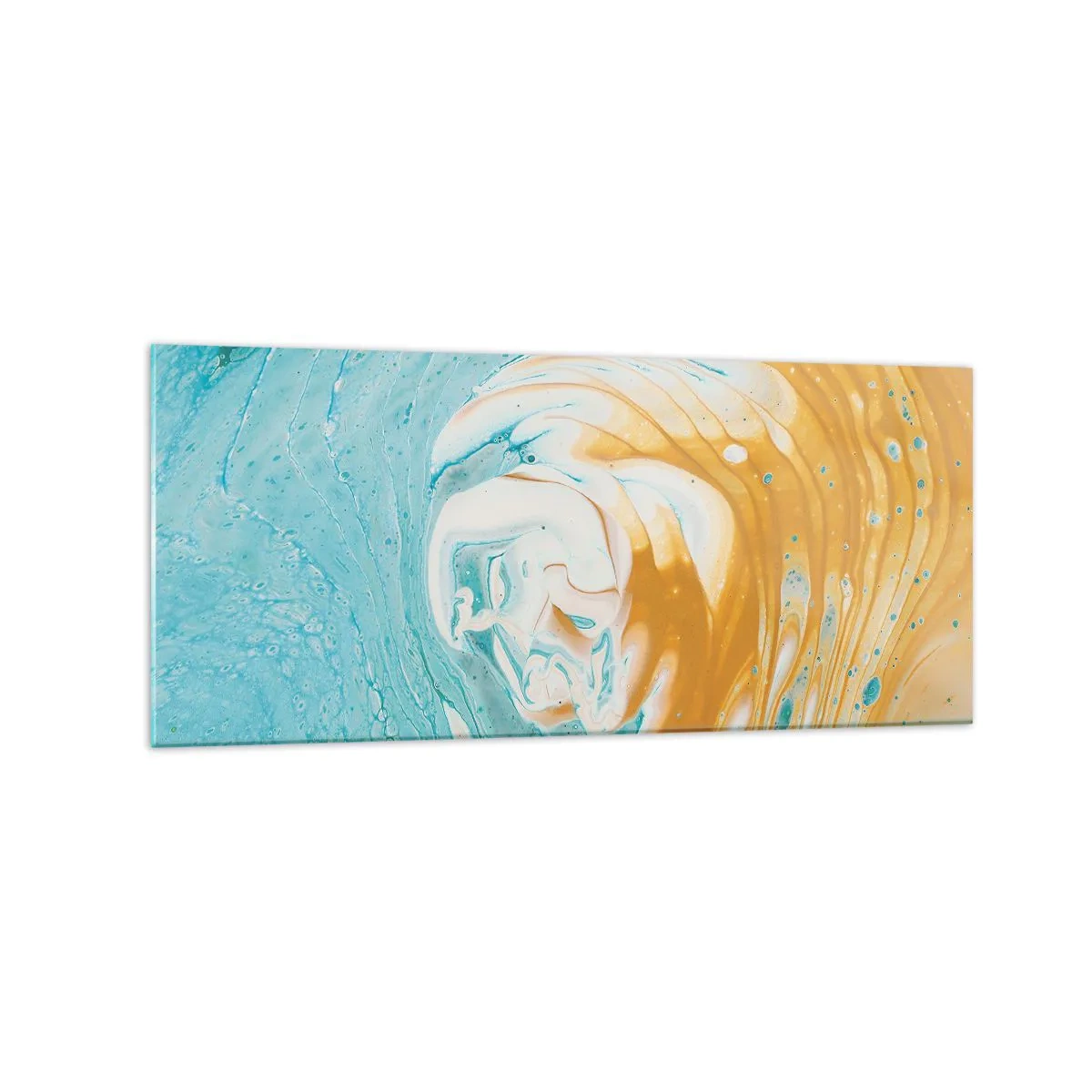 Tablou pe sticlă - Vârtej de pastel - 120x50 cm