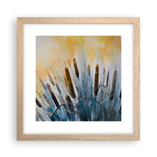 Poster în ramă de stejar deschis - Răcoarea apei, căldura soarelui - 30x30 cm