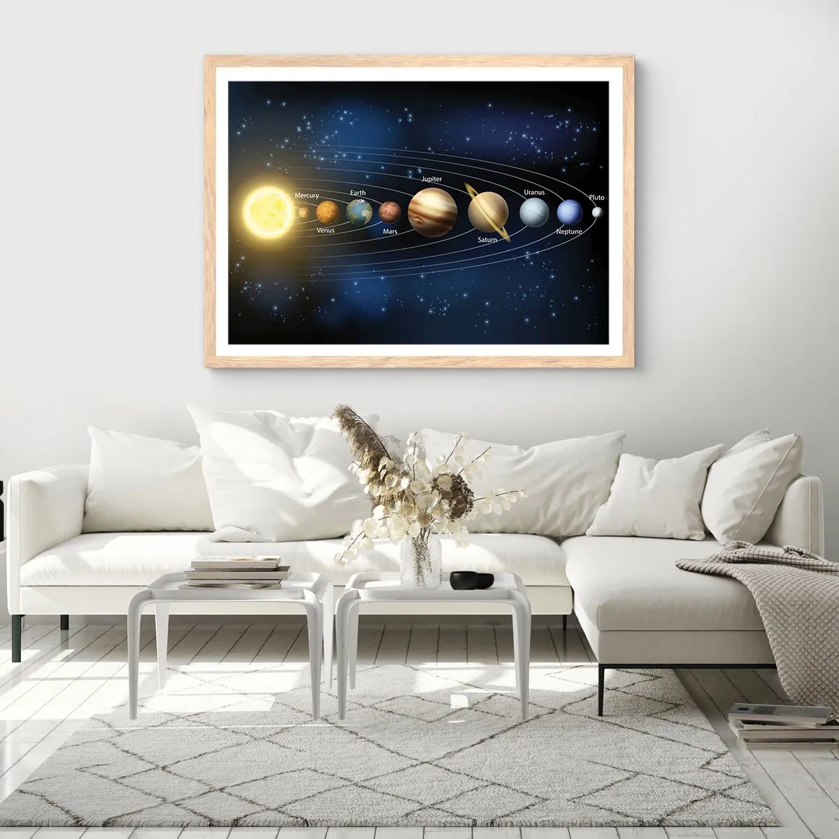 Poster în ramă de stejar deschis - Una din zece - 70x50 cm