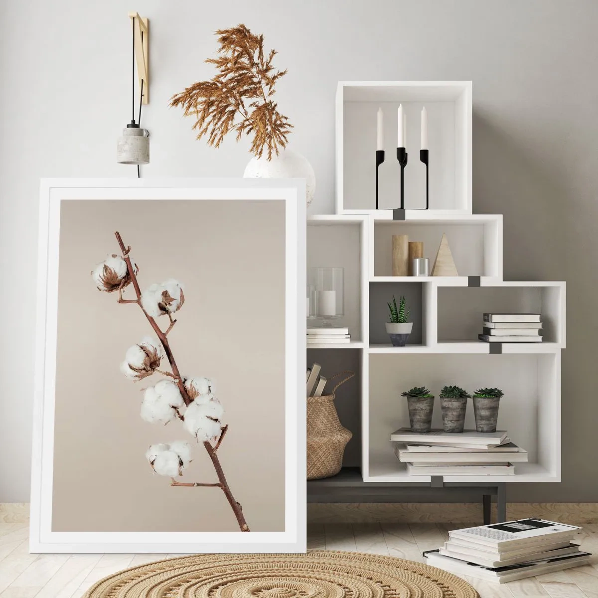 Poster în ramă albă - La sursa moliciunii - 50x70 cm