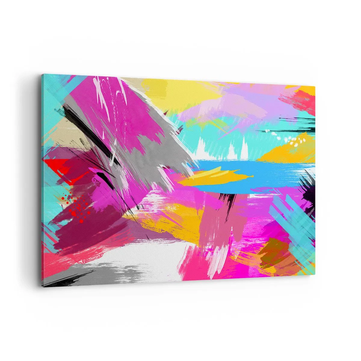 Tablou pe pânză - Mâzgălituri cu pensula - 120x80 cm