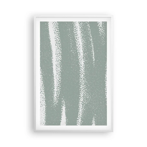 Poster în ramă albă - Abstracție în stil de iarnă - 61x91 cm