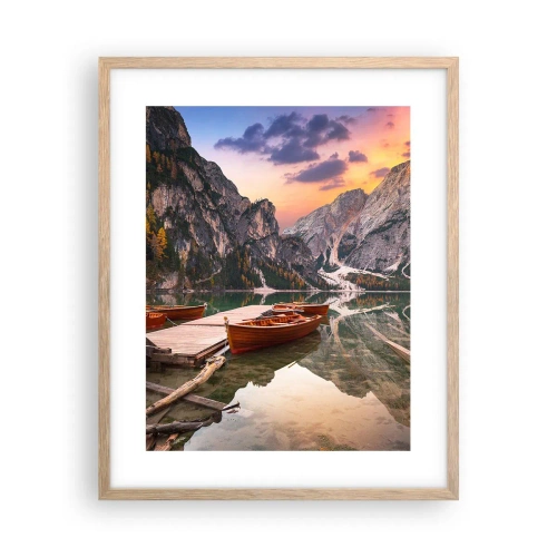Poster în ramă de stejar deschis - Promisiunea zilei - 40x50 cm