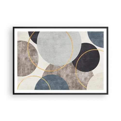 Poster în ramă neagră - Roată cu roată - 100x70 cm