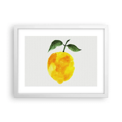 Poster în ramă albă - Cum să simțiți gustul soarelui - 40x30 cm