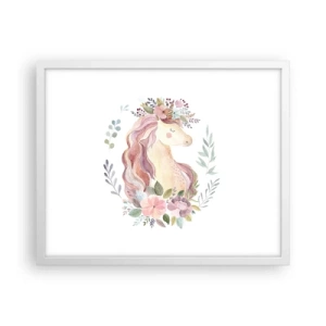Poster în ramă albă - O invitație în lumea basmelor - 50x40 cm